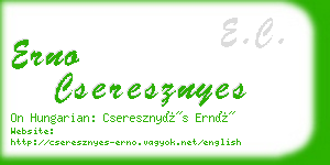 erno cseresznyes business card